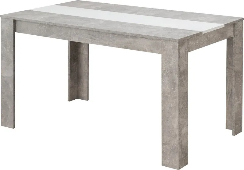 Home affaire Esstisch Domus, Mittelplatte in schwarz Farbe, Grau, – Produktbild 3 von 5