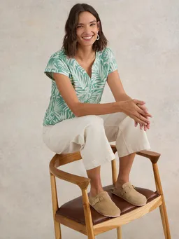 White Stuff Nelly T-Shirt mit Keilausschnitt - 34 – Produktbild 1 von 1
