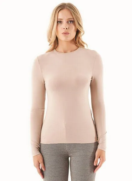 ORGANICATION ORGANICATION Langarmshirt aus LENZING ECOVERO, Natur(beige), – Produktbild 1 von 4