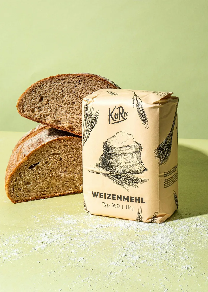 KoRo Weizenmehl Typ 550 1 kg – Produktbild 1 von 5