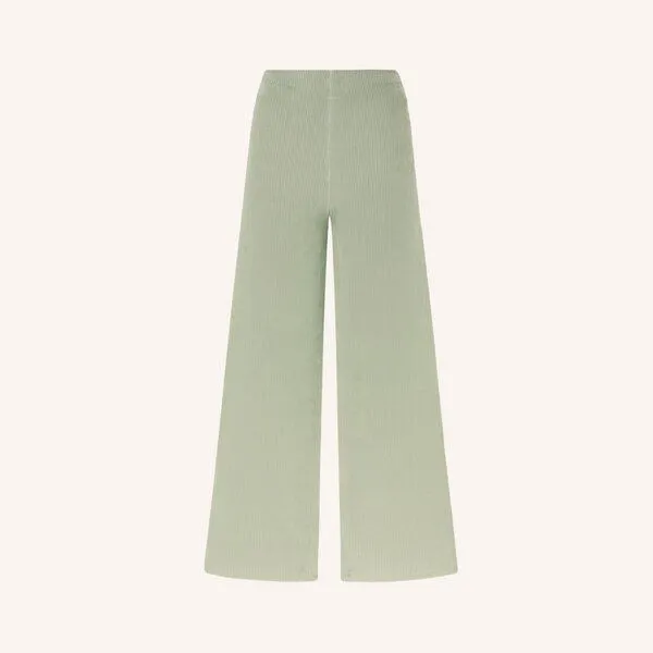 NORDLICHT NORDLICHT Jersey Cord Hose Lova aus 100% Bio-Baumwolle, Salbei (grün), – Produktbild 2 von 4