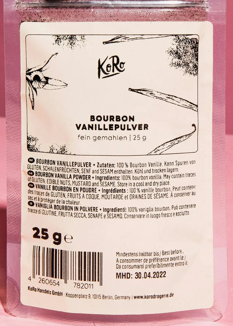 KoRo Bourbon Vanillepulver 25 g – Produktbild 3 von 5