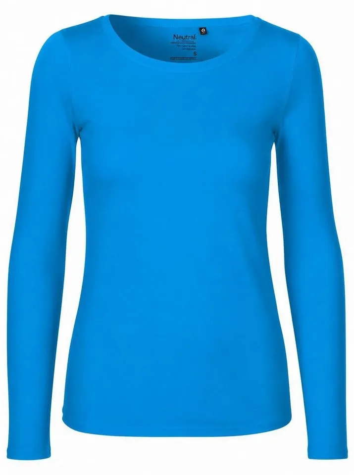 Neutral Neutral Langarmshirt Damen Long Sleeve T-Shirt / 100% Fairtrade-Baumwolle, Sapphire, – Produktbild 2 von 3