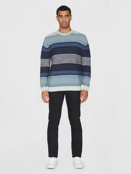 KnowledgeCotton Apparel KnowledgeCotton Apparel Strickpullover MULTICOLOR STRIPED aus Bio-Baumwolle, Bunt, – Produktbild 3 von 4