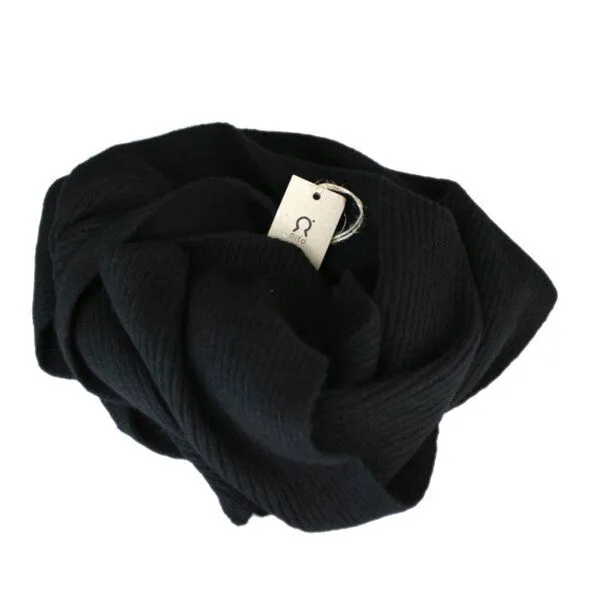 Rifò - Circular Fashion Made in Italy Rifò - Circular Fashion Made in Italy Recycelter Kaschmirwolle Schal – Federico, Schwarz, – Produktbild 1 von 1