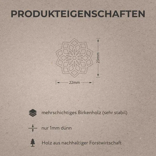 feinformart feinformart Ohrringe / Ohrhänger aus Holz, Natur (beige), – Produktbild 4 von 8