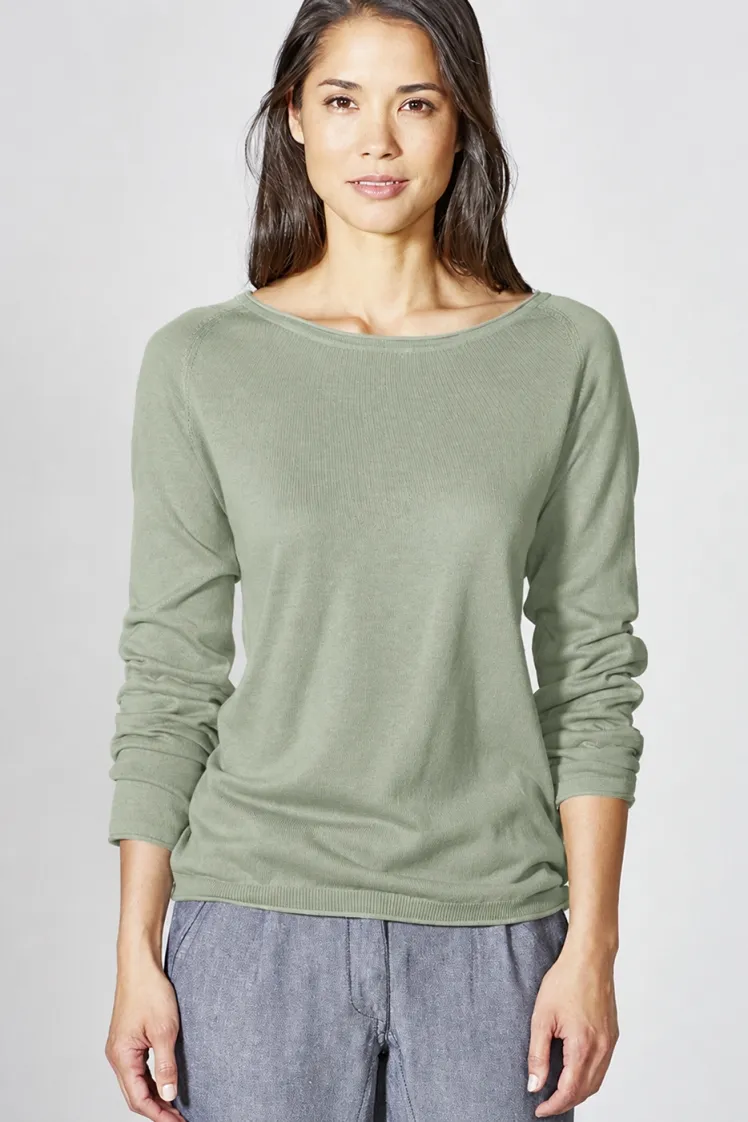 HempAge Hempage Damen vegan Pullover Raglan Kaktusgrün, Grün, – Produktbild 2 von 2