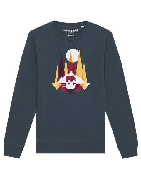 watapparel watapparel Sweatshirt Unisex Von Bären und Bergen, India ink grey, – Produktbild 1 von 4