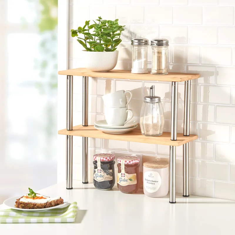 genialo genialo Bambus-Küchenregal, Braun, – Produktbild 2 von 3