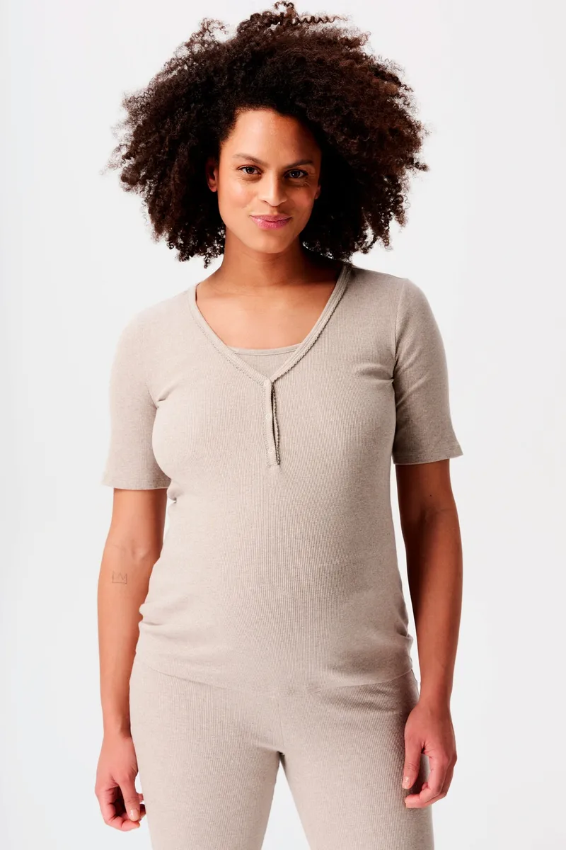 Noppies Maternity Still-Schlaftop Renate, Beige, – Produktbild 2 von 3