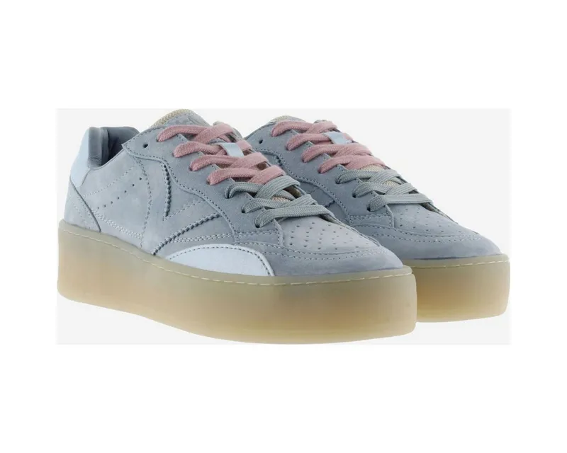Victoria Victoria Turin Serraje Women Outdoorschuh Stilvolle Damen-Sneaker aus Veloursleder mit Plateau und, Blau, – Produktbild 5 von 5