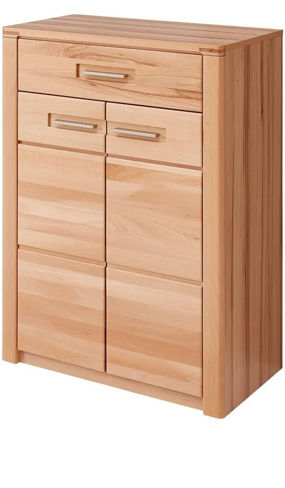 Innostyle Schuhkommode 2 Türen, 1 Schub, FSC Kernbuche teilmassiv - 74x100x40cm (B/H/T) – Produktbild 2 von 5