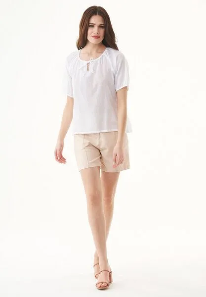 ORGANICATION ORGANICATION Bluse aus Bio-Baumwoll-Voile, Weiß(off white), – Produktbild 2 von 4