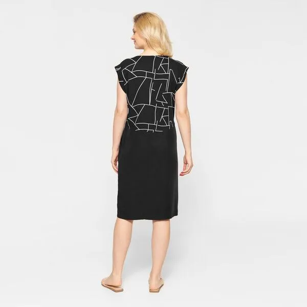 WiDDA berlin WiDDA berlin Schwarzes Shiftkleid TOO LINES aus TENCEL® und ECOVERO® – Produktbild 1 von 4