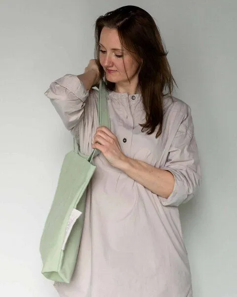 TINTOK TINTOK Rima Canvas Tasche 100 % Bio-Baumwolle GOTS-zertifiziert, Pastel green, – Produktbild 4 von 4