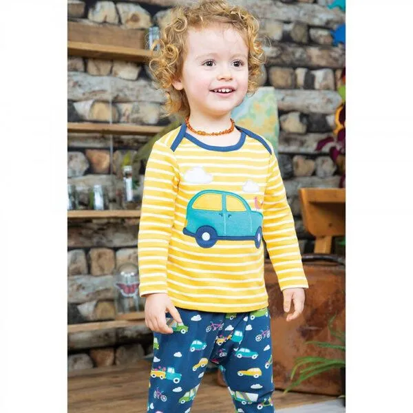 Frugi Frugi Langarm-Shirt Auto Bobby Applique Top – Produktbild 3 von 4