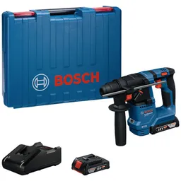 Bosch Professional Bosch Professional Bosch Akku-Bohrhammer mit SDS plus GBH 18V-18, incl. 2x Akku GBA 2 Ah, Ladegerät, Zubehör, Handwerkerkoffer – Produktbild 1 von 1