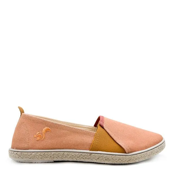 thies Veganer "thies ® Organic Cotton Espadrille" aus Biobaumwolle, Apricot (orange), – Produktbild 1 von 4