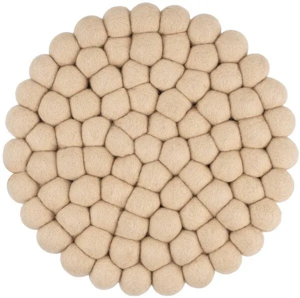 myfelt myfelt Filzkugel Topfuntersetzer (⌀ 20 cm), Beige (levi), – Produktbild 1 von 4