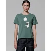 watapparel watapparel T-Shirt Frauen Kleiner Astronaut mit Luftballon, Green bay, – Produktbild 1 von 1