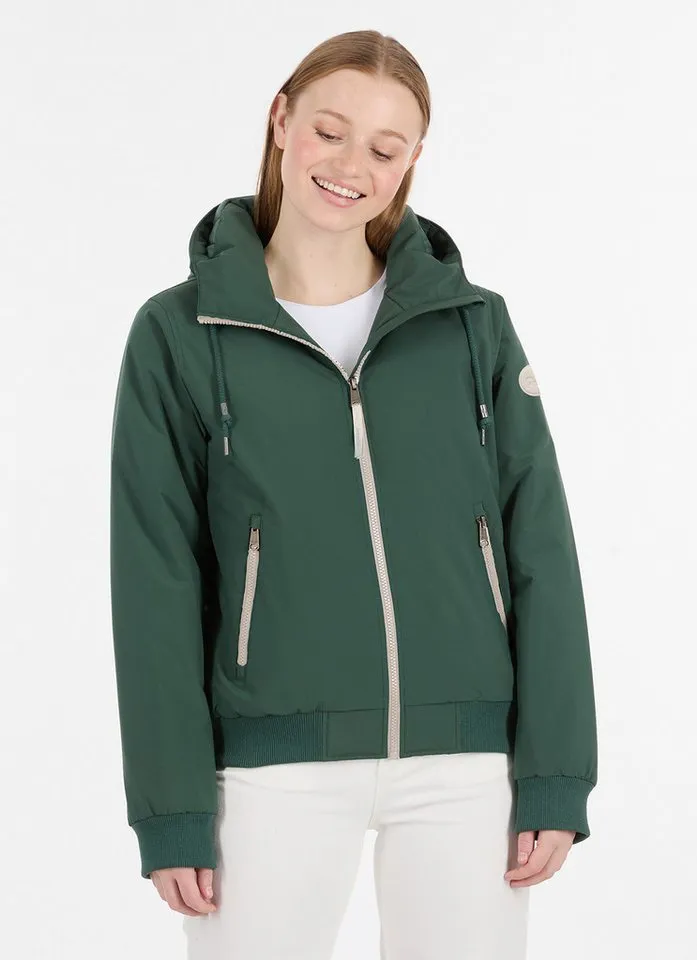 ragwear ragwear Outdoorjacke OGGIE WARM Reißverschluss mit Kinnschutz, Kapuze mit Kordel, Grün, – Produktbild 1 von 1