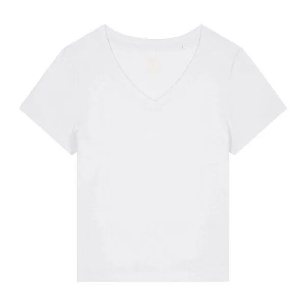 YTWOO YTWOO Damen V-Neck T-Shirt, Weiß, – Produktbild 2 von 3