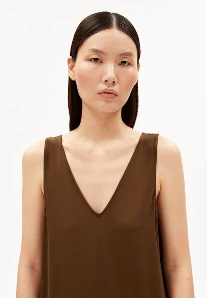 ARMEDANGELS ARMEDANGELS SLEEVELESS Damen LENZING ECOVERO Viskose Mix, Dried palm, – Produktbild 3 von 3