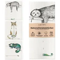 LIGARTI LIGARTI Schwammtuch 3er Set - Lecker Schmecker – Produktbild 1 von 1