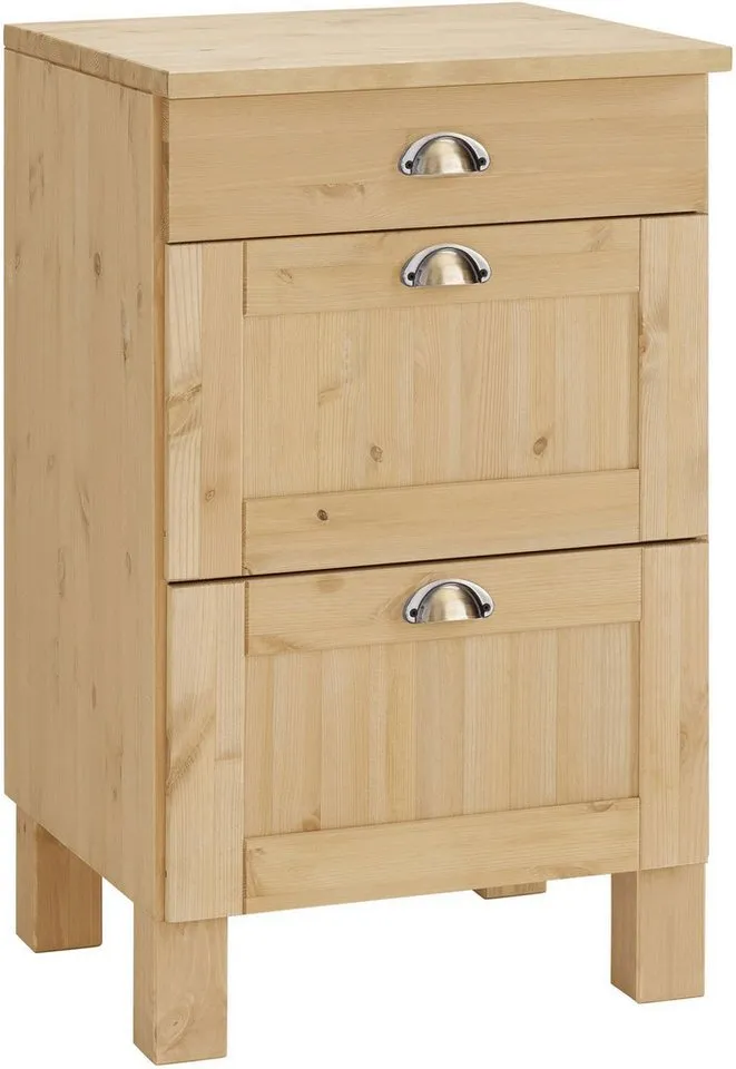 Home affaire Unterschrank Oslo 50 cm breit, in 2 Tiefen, mit 23 mm Arbeitsplatte, 3 Schubladen, Beige, – Produktbild 2 von 6
