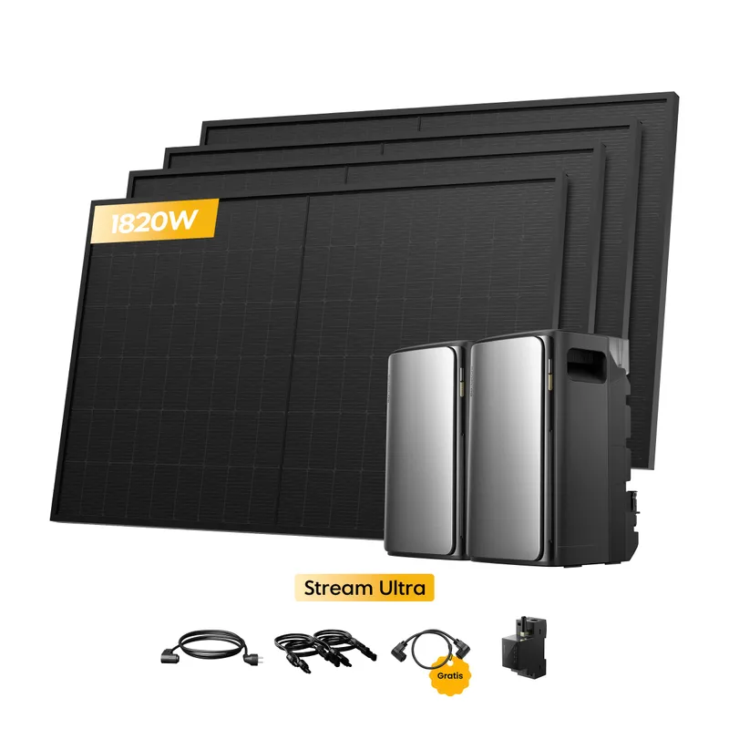 EcoFlow 2x EcoFlow Stream Ultra, All-in-One Speicher für Balkonkraftwerke, mit 4 x 455W Bifaziale Solarmodule, by Powerness - 2x Stream Ultra | 3840Wh / 1 x Smart Meter / Standardversand – Produktbild 1 von 1