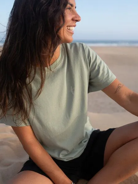 FUXBAU FUXBAU Frauen fux T-Shirt - seegrün, seeblau & rot, Seegrün, – Produktbild 1 von 4