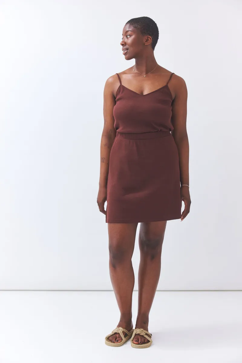 Baìge the Label Baìge the Label Damen vegan Minirock Bay, Braun, – Produktbild 1 von 3