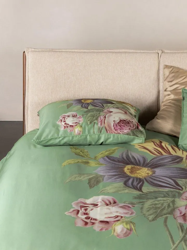 Essenza Bettwäsche Madia, Satin, 2 teilig, mit floralem Muster, Grün, – Produktbild 4 von 5