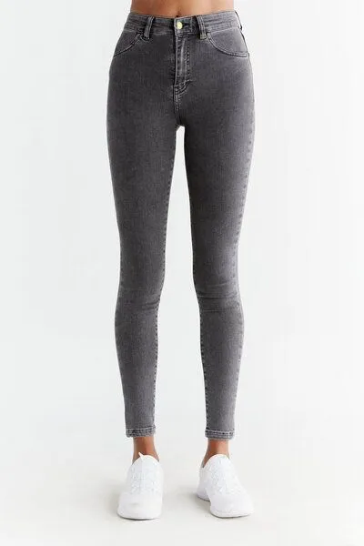 Evermind Evermind W's Skinny Fit-WD1015, Iron gray, – Produktbild 2 von 5