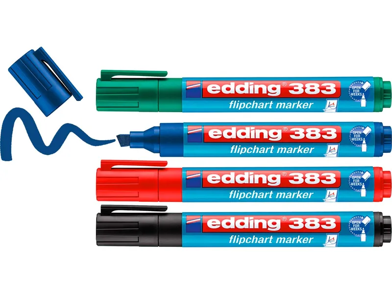 Edding 4er Set edding Flipchartmarker "383" farbig sortiert – Produktbild 2 von 3