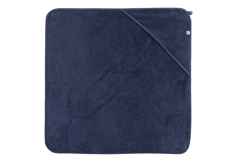 People Wear Organic People Wear Organic Kapuzenhandtuch, Biobaby Kapuzenhandtuch, Frottee, 100% Baumwolle (kbA), 80x80cm, Blau, – Produktbild 2 von 3