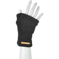 short'n'pietz short'n'pietz Handstulpen aus Schurwolle für Kinder, handgestrickt, Schwarz, – Produktbild 1 von 1