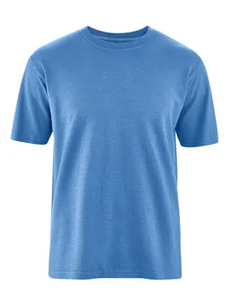 HempAge Hempage Herren vegan T-Shirt Basic Ozeanblau – Produktbild 1 von 1