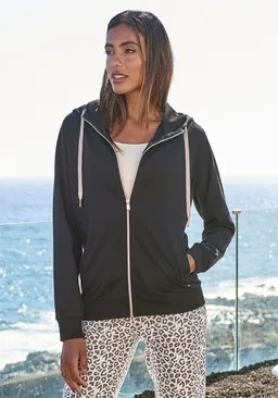 Lascana Lascana Kapuzensweatjacke schwarz – Produktbild 1 von 1