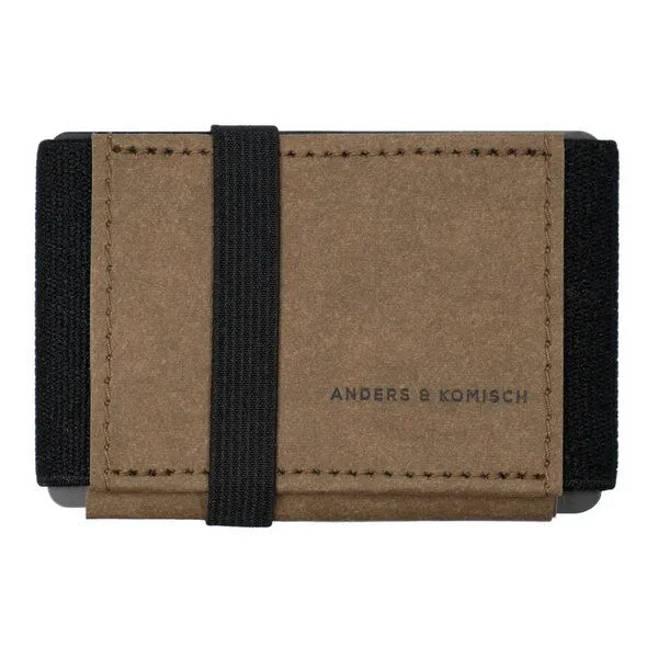 ANDERS & KOMISCH ANDERS & KOMISCH Mini Portemonnaie mit Münzfach MINI CLASSIC - Slim Wallet Braun, Schwarz, – Produktbild 1 von 4