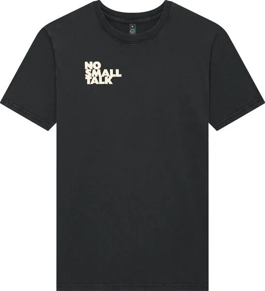 ilovemixtapes ilovemixtapes NO SMALL TALK Siebdruck Unisex T-Shirt, Stone washed black (schwarz), – Produktbild 1 von 2