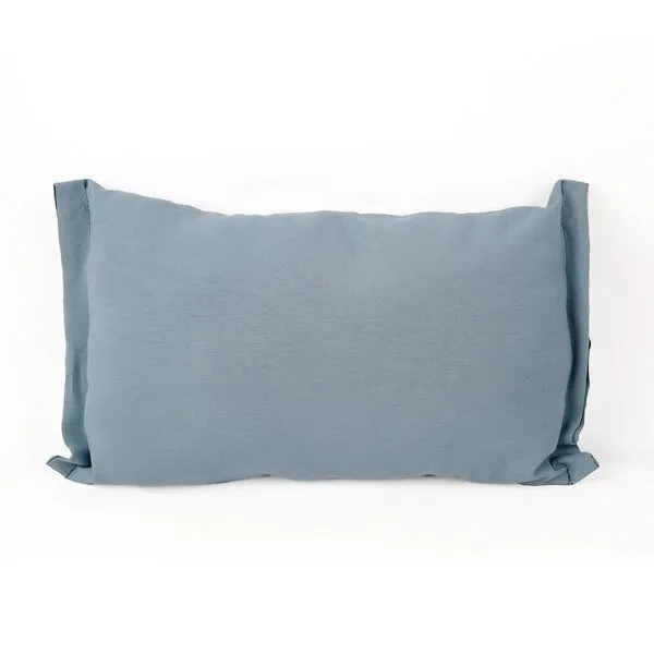 HANDGEDRUCKT Kissen HANDGEDRUCKT Pferdeliebe, Taubenblau, – Produktbild 2 von 4