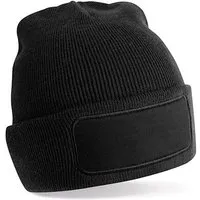 Beechfield Beechfield Damen/Herren Recycled Original Patch Beanie Mütze Wintermütze, Schwarz, – Produktbild 1 von 1