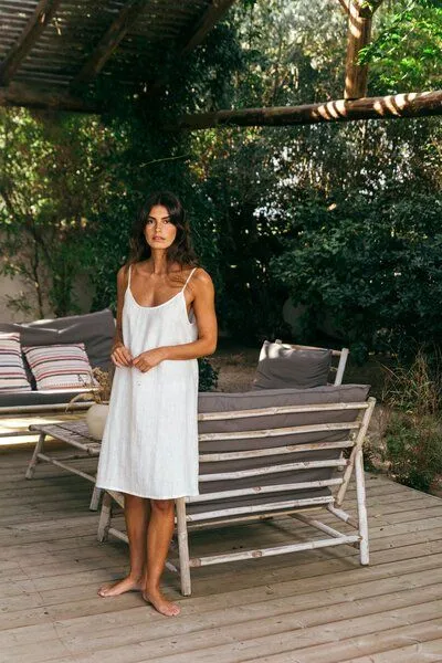 AmourLinen AmourLinen Nachthemd Dreamy, Weiß, – Produktbild 4 von 4
