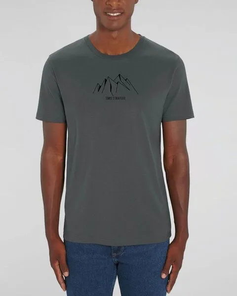 Human Family Human Family Bio Unisex Rundhals T-Shirt "Create - Simplicity", Anthrazit, – Produktbild 2 von 4