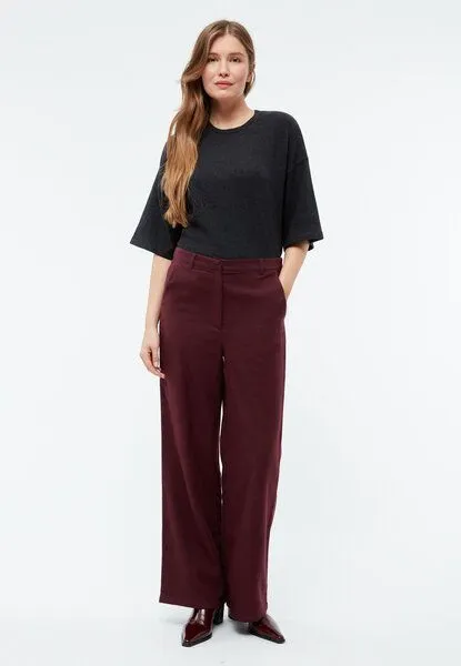 Givn Berlin Givn Berlin Hose Beatrice Flanell, Burgundy, – Produktbild 4 von 5