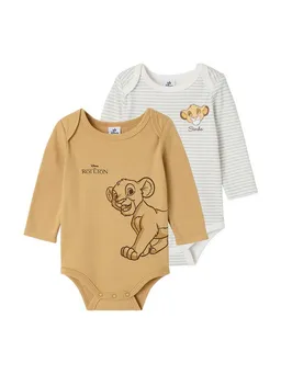 Vertbaudet Vertbaudet Body Baby Schlupfbodys Disney Animals KÖNIG DER LÖWEN 2er-Pack – Produktbild 1 von 1