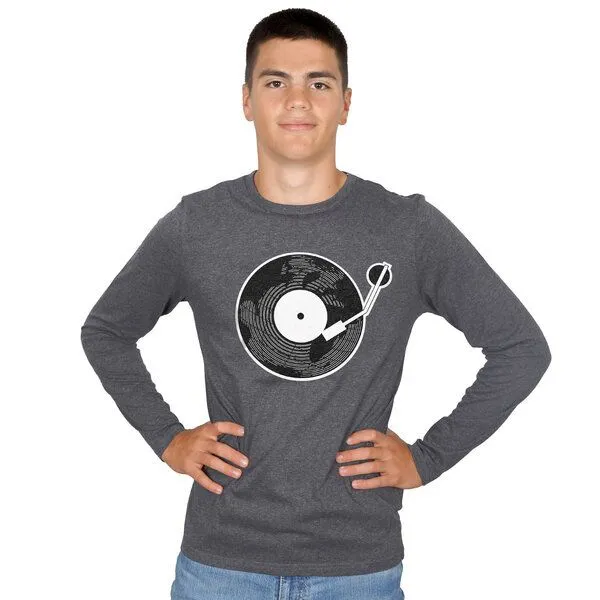 HANDGEDRUCKT HANDGEDRUCKT "Scratch it!" Männer Longsleeve, Grau, – Produktbild 1 von 3