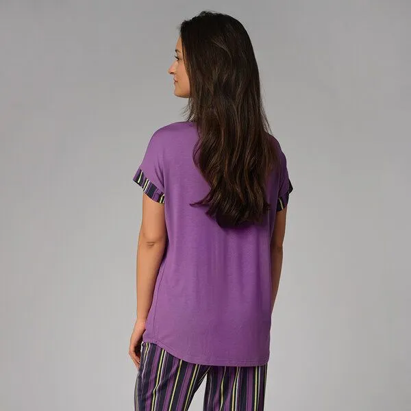 comazo comazo Shirt 1/4 Arm aus Mircromodal, Purple, – Produktbild 2 von 4