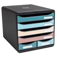 Exacompta Exacompta Schubladenbox "Skandi", DIN A4+, 6 Schubladen, sortiert – Produktbild 3 von 3
